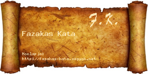 Fazakas Kata névjegykártya